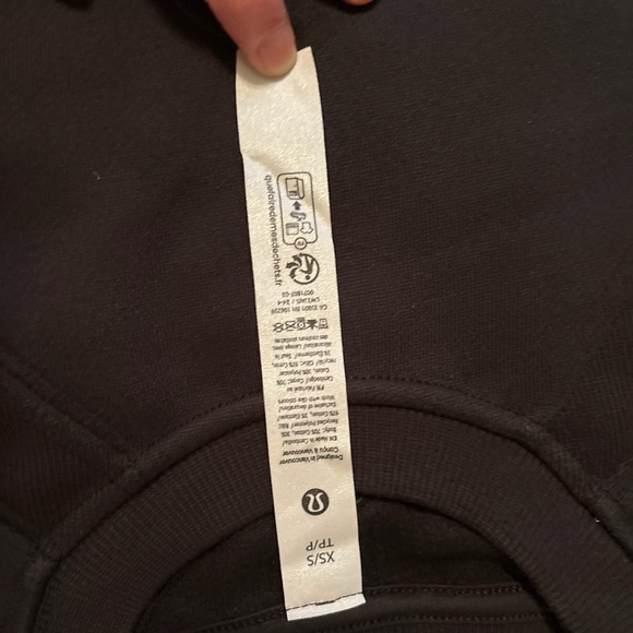 NWT Lululemon Scuba Oversized Pullover Wordmark Black xs/s - Picture 5 of 5